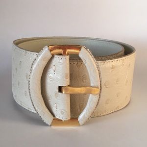 Yves Laurent vintage 1970’s Ostrich Leather Belt